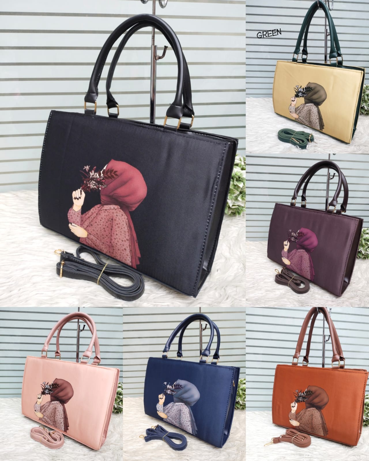 Velqina The Boho Chic Graphic & Artisanal Hijab Bag