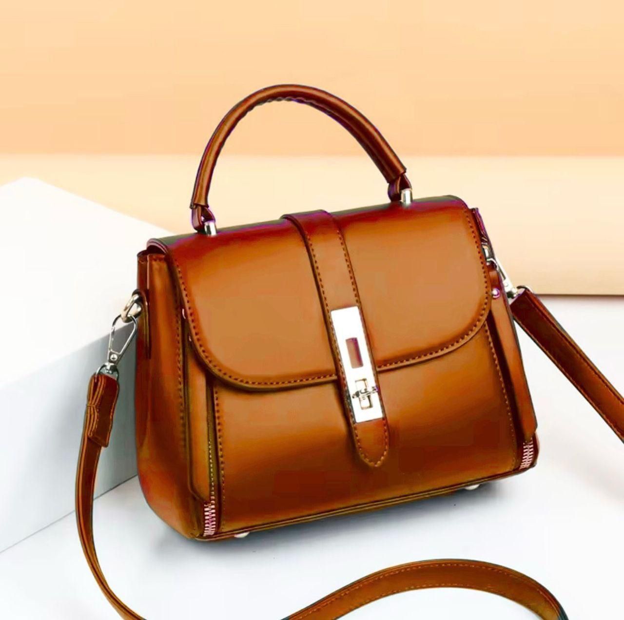 Urban Chic Silver Clasps Crossbody Tote